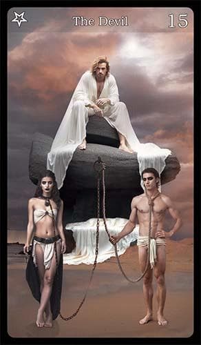 Upright 'The Devil' Tarot card
