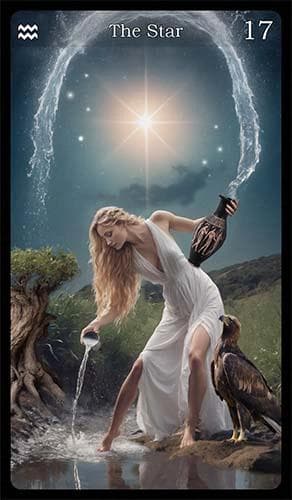 Upright 'The Star' Tarot card