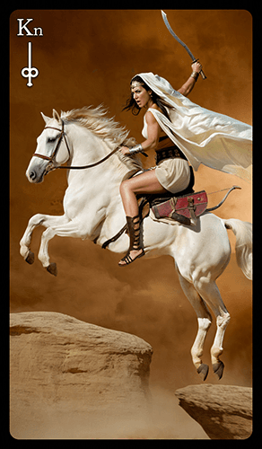 Upright 'Knight of Swords' Tarot card