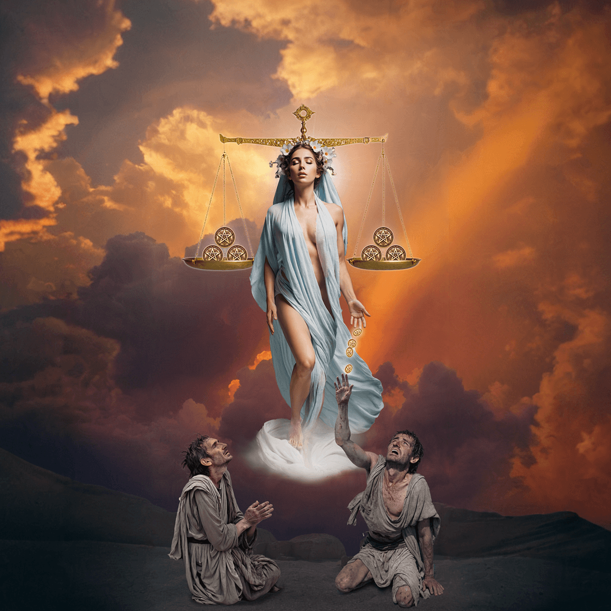 Hero image for 'Six of Pentacles' Tarot card