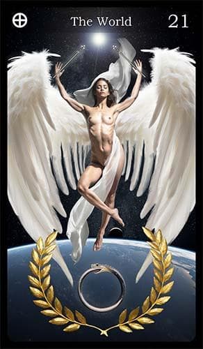 Upright 'The World' Tarot card