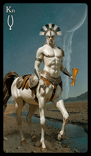Upright 'Knight of Cups' Tarot card