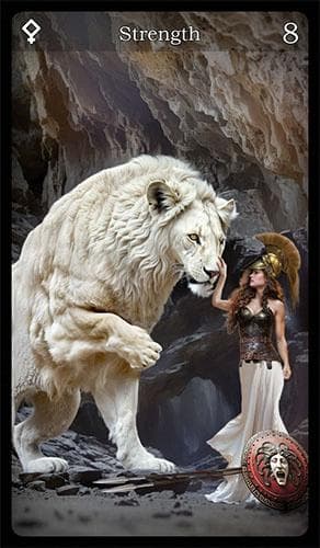 Upright 'Strength' Tarot card