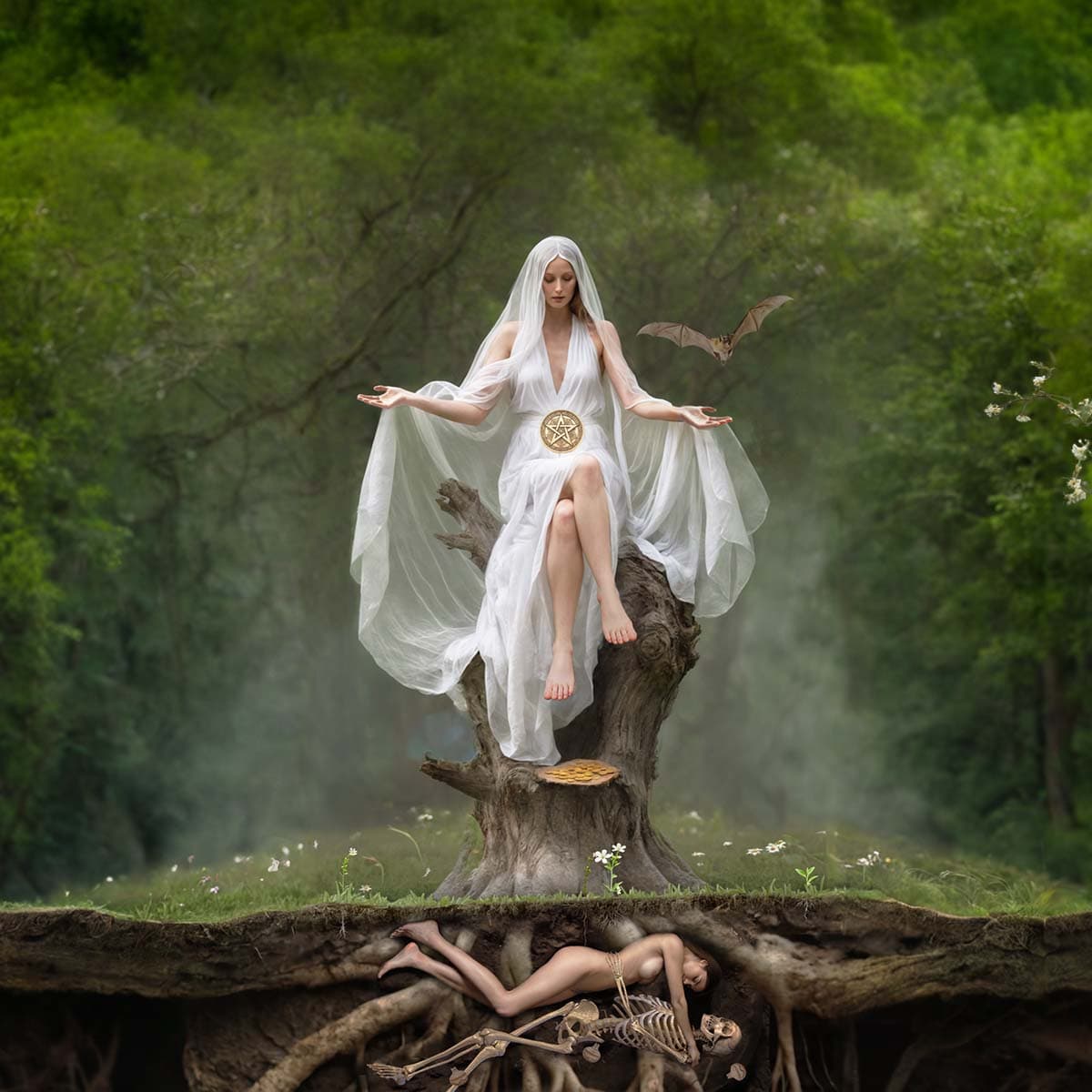 Hero image for 'Queen of Pentacles' Tarot card