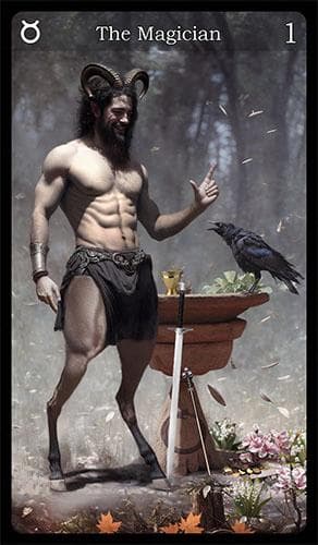 Upright 'The Magician' Tarot card