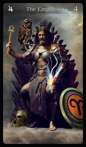 Upright 'The Emperor' Tarot card