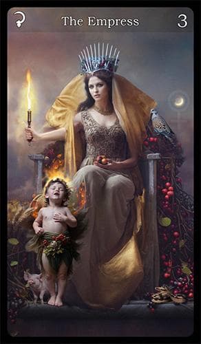 Upright 'The Empress' Tarot card