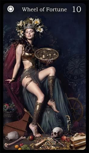 Upright 'The Wheel of Fortune' Tarot card