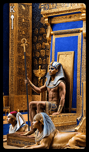 Upright 'King of Wands' Tarot card